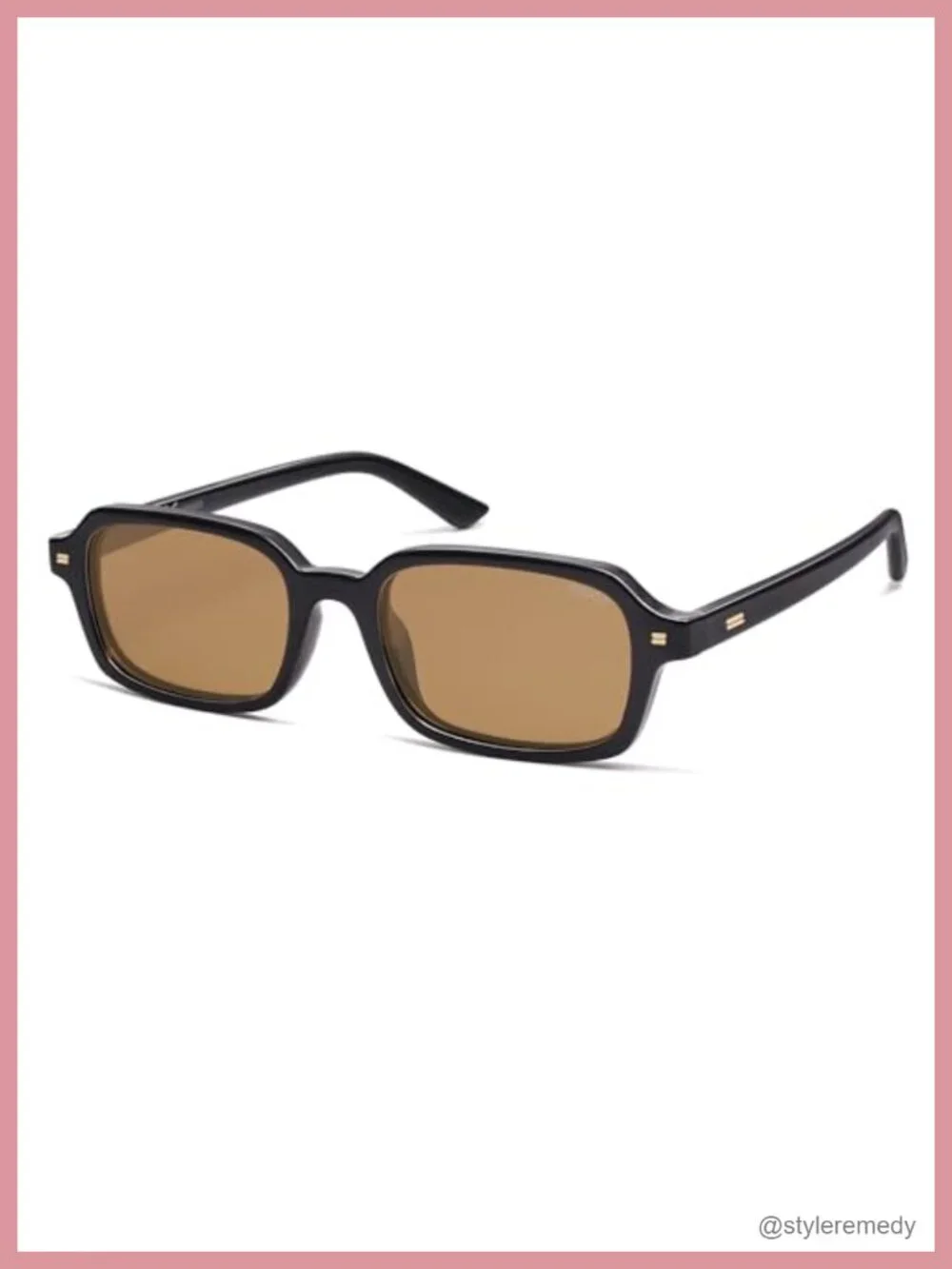 Polarized Rectangular Sunglasses UV400 Protection Thin Frame Unisex
